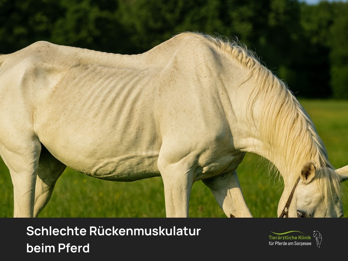 Schlechte Rückenmuskulatur beim Pferd